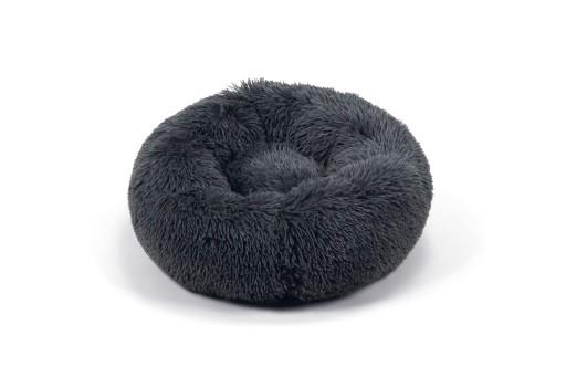 Myk hundeseng | 60 cm (S) | Mørk grå | Beroligende | Fluffy