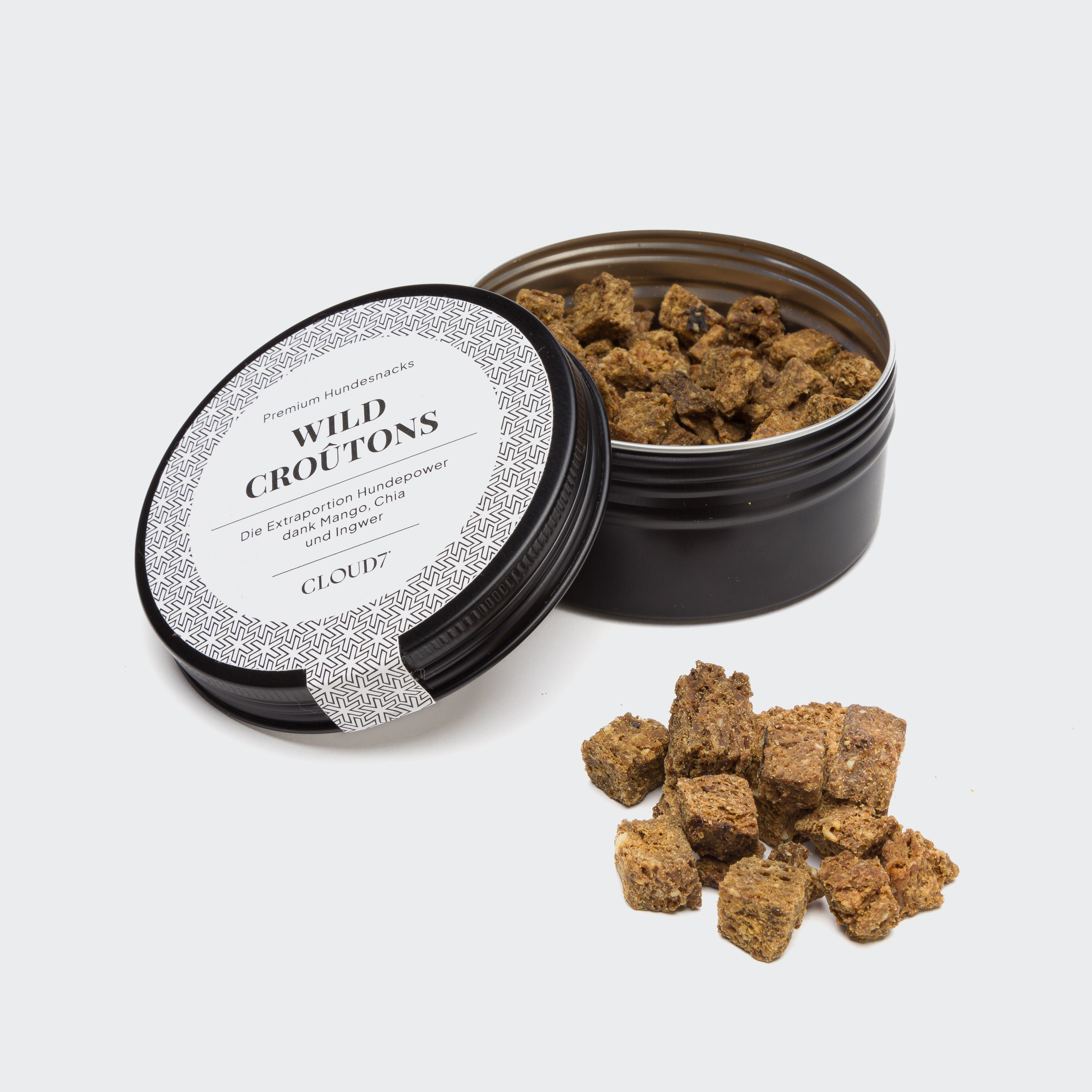 Ekstra knasende hundegodbiter med vilt- og rådyrblanding kombinert med supermat mango, chia og ingefær.

Små treningsbiter for hunder
Fri for kunstige ingredienser
Lufttørket

Lokalt produsert i Tyskland
Kommer i en fin boks