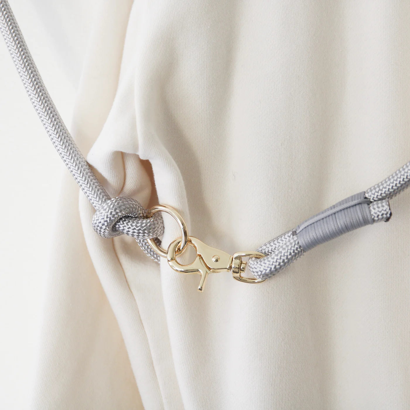 Hands Free Dog Braided Rope Leash | Grey | Taubånd | Hundebånd | Furlou
