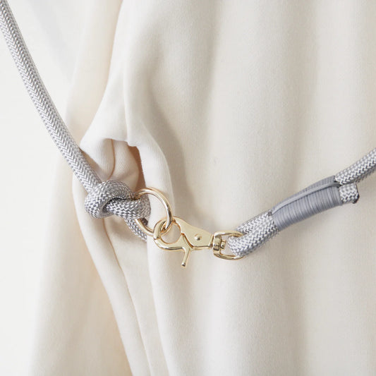 Hands Free Dog Braided Rope Leash | Grey | Taubånd | Hundebånd | Furlou