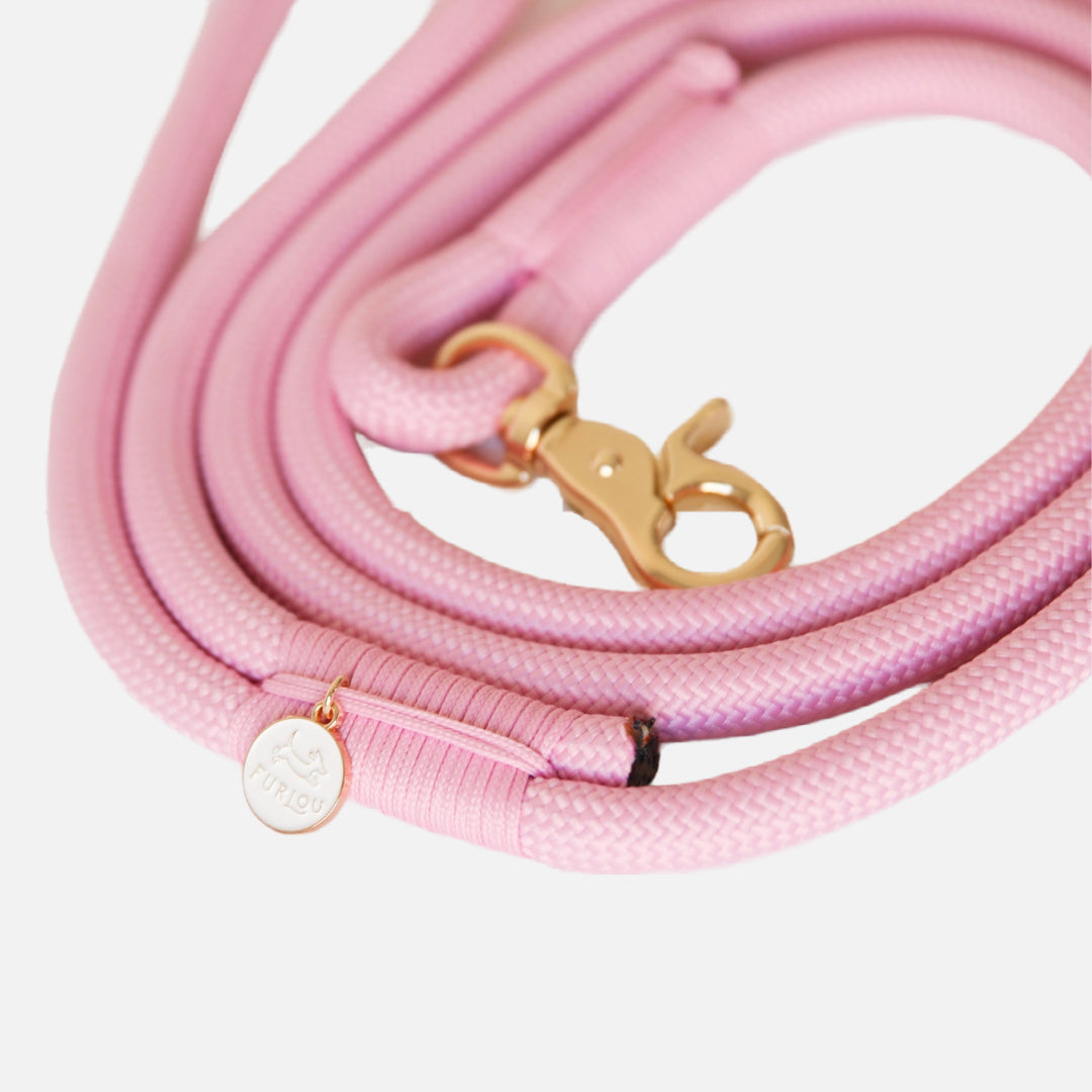 Braided Rope Leash | Baby Pink | Taubånd | Hundebånd | Furlou