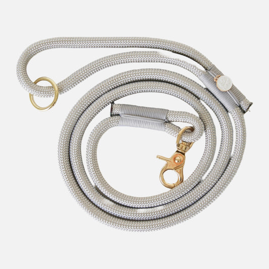 Braided Rope Leash | Grey | Taubånd | Hundebånd | Furlou
