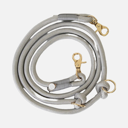 Hands Free Dog Braided Rope Leash | Grey | Taubånd | Hundebånd | Furlou